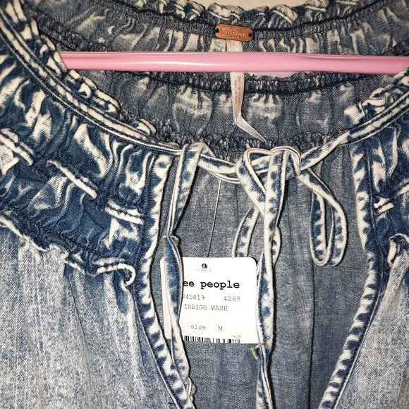 Free People Ainsley Denim Top - Picture 5 of 5